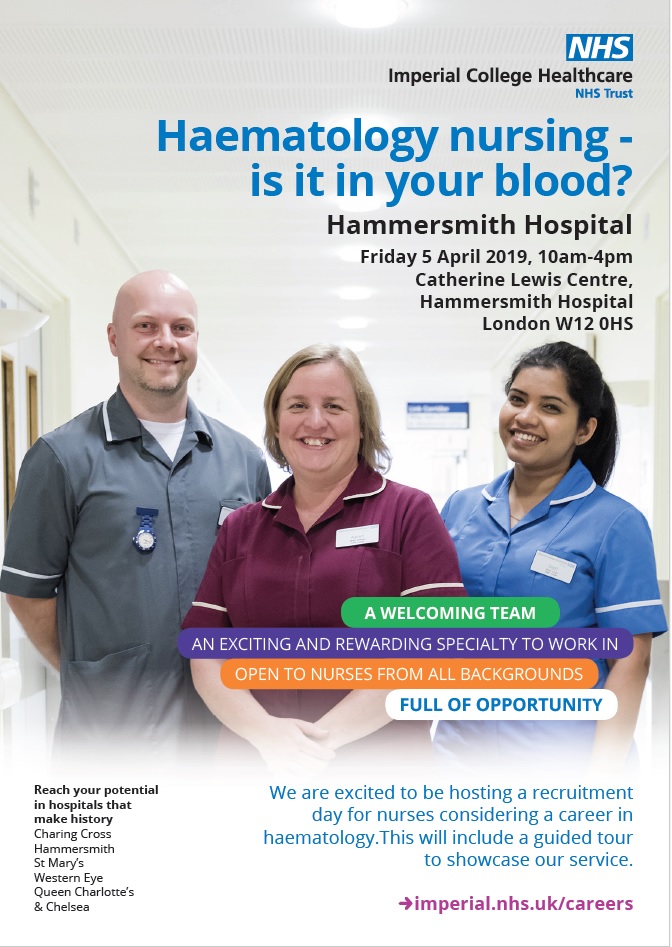 Haematology open day 5 April 2019 is it in your blood?