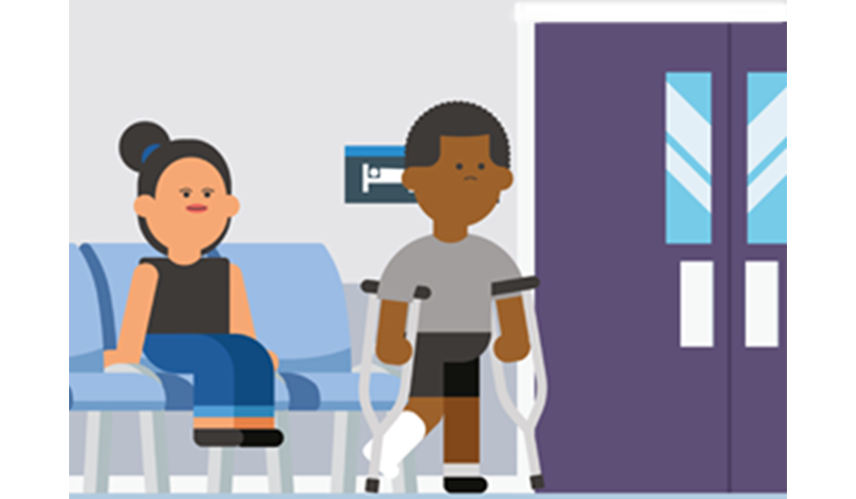 A&E waiting room graphic  A&E graphic