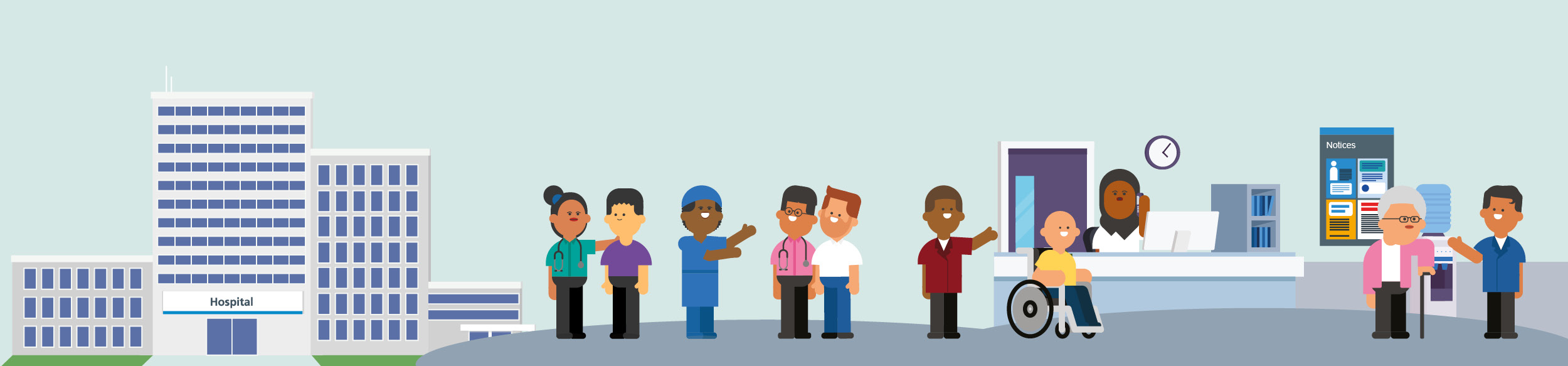 Hospital staff graphic