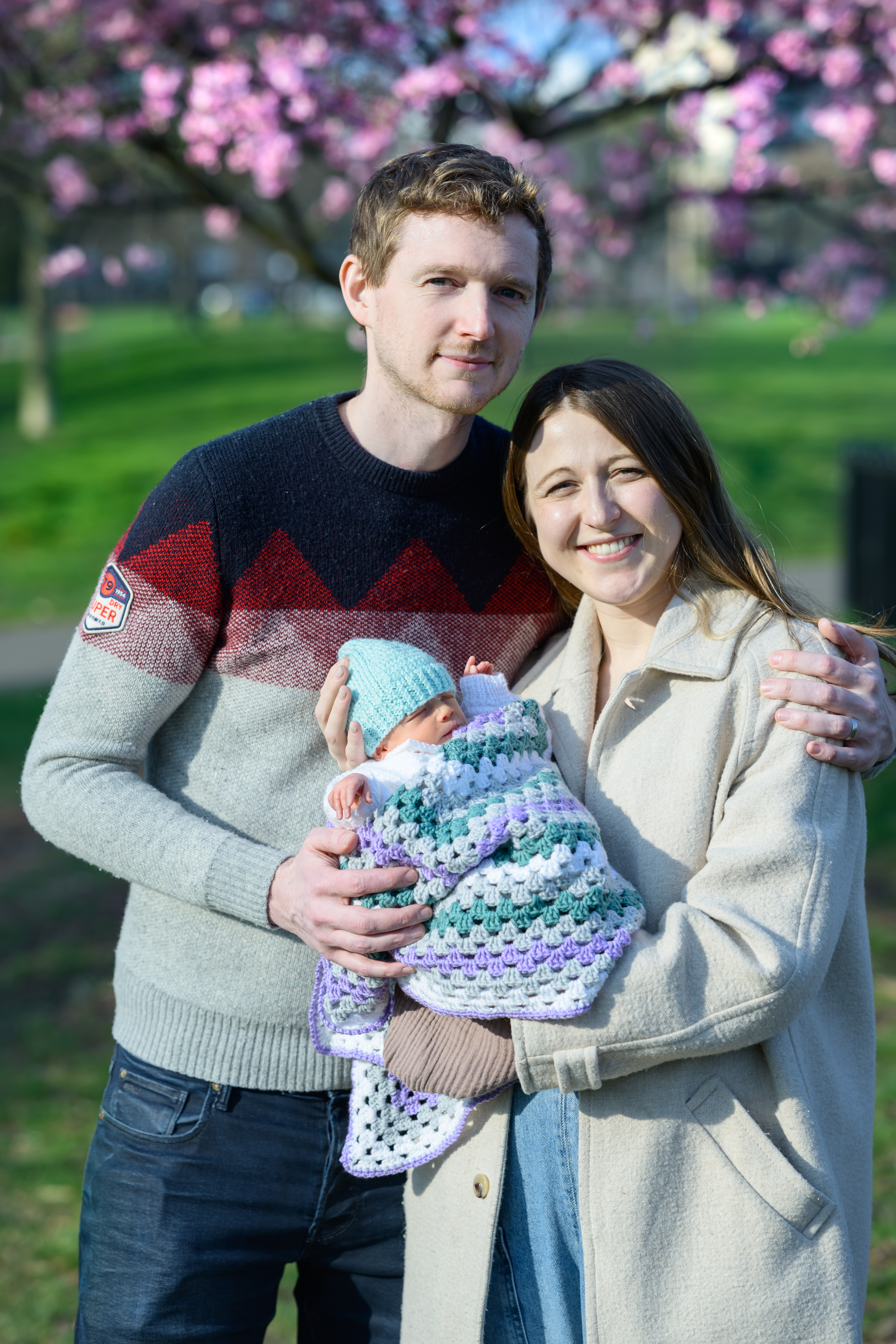 Angus, baby Amy and Grace