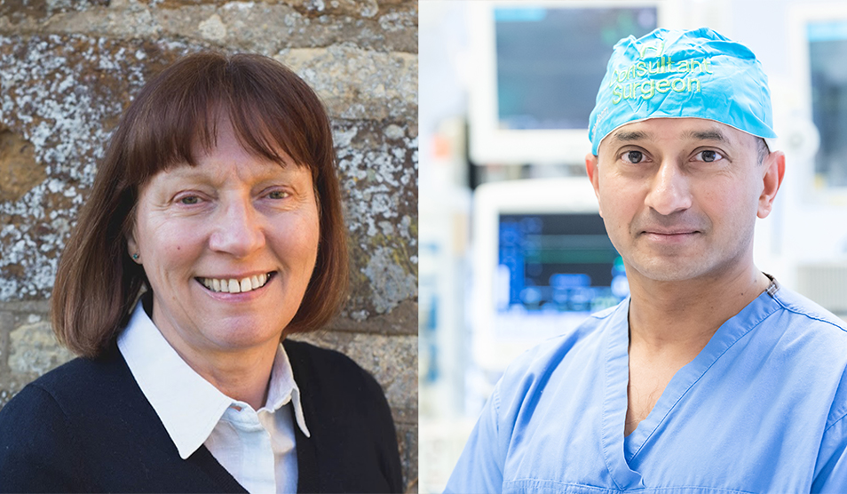 Photos of Dr Gillian Chumbley and Professor Shehan Hettiaratchy