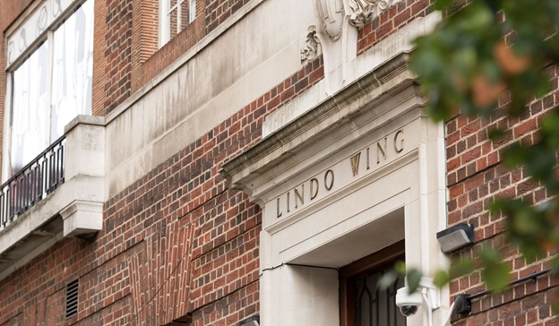 Photo of the outside of the Lindo Wing at St Mary's Hospital