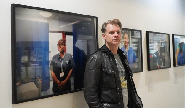 JJ Keith at Open Britain exhibition Photo of JJ Keith at the exhibition