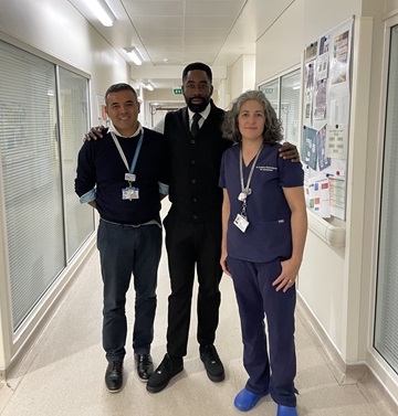 Photo of Dr Behrad Baharlo, Matthew, and Dr Sammy Rostampour