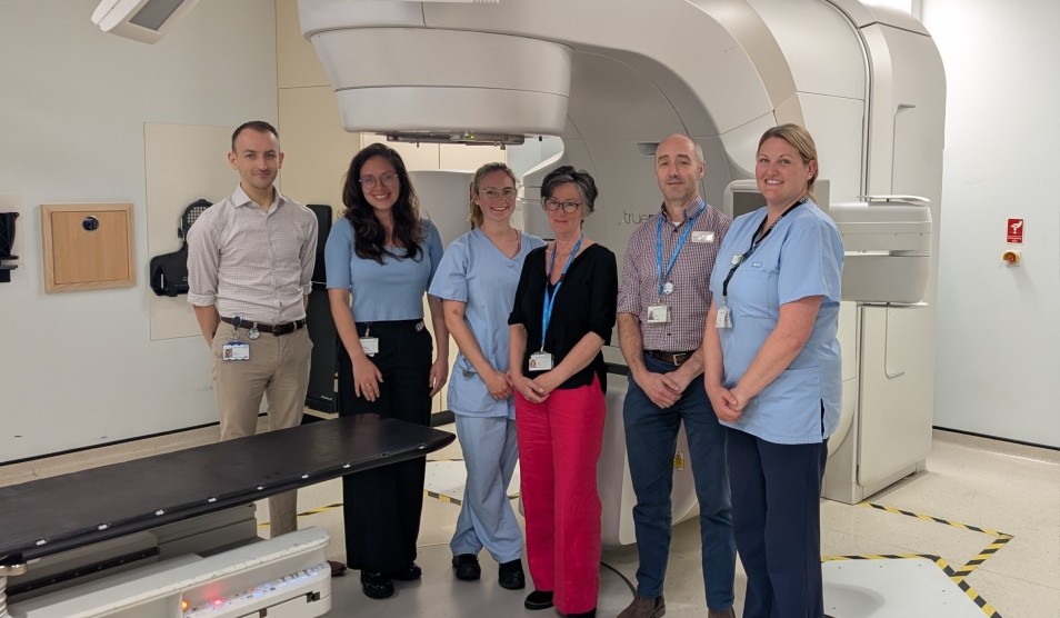 Photo of members of the radiotherapy team