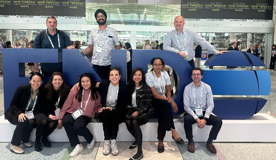 Prof Alex Comninos with research team at the American Endocrine Annual Conference 2024