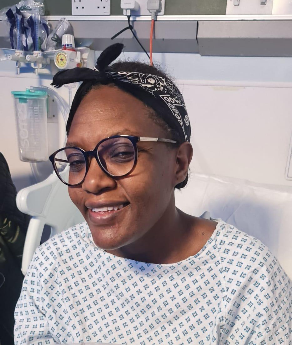 Photo of Shelah while in hospital