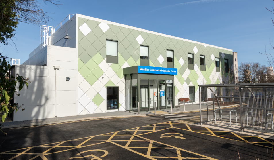 Panoramic photo of the Wembley Community Diagnostic Centre