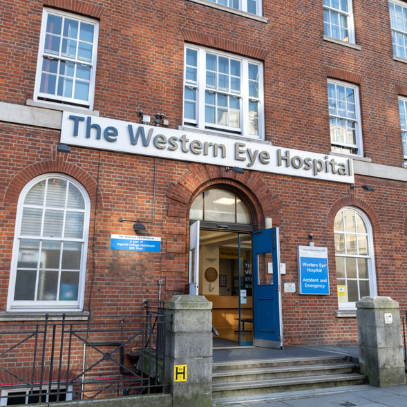 External shot of Western Eye hospital External shot of Western Eye hospital