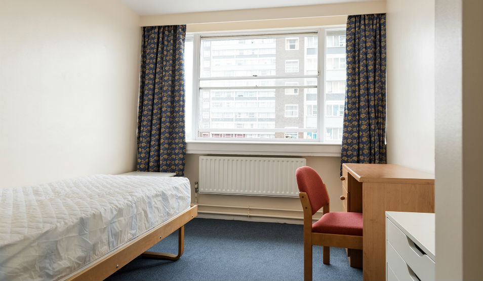 Bedroom in staff accommodation