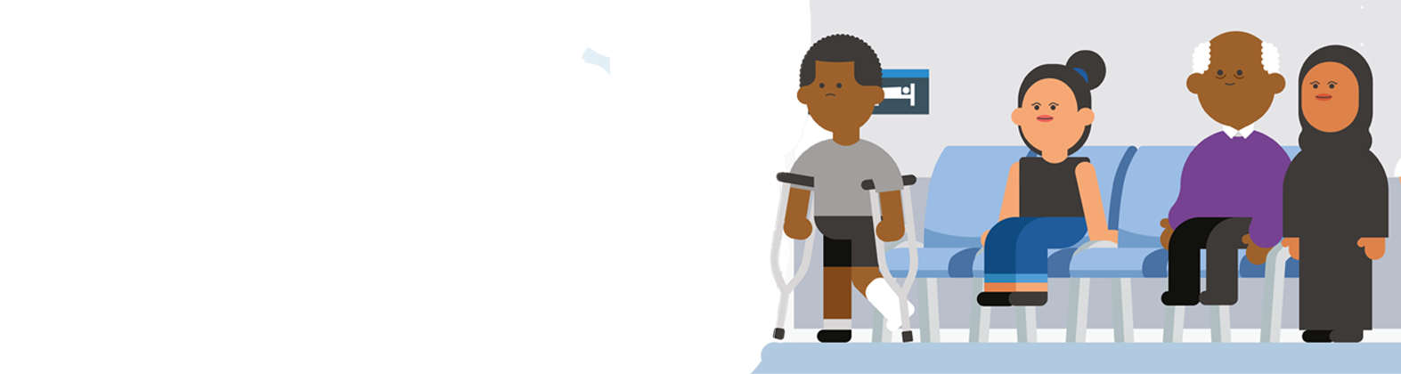 A and E waiting room graphic