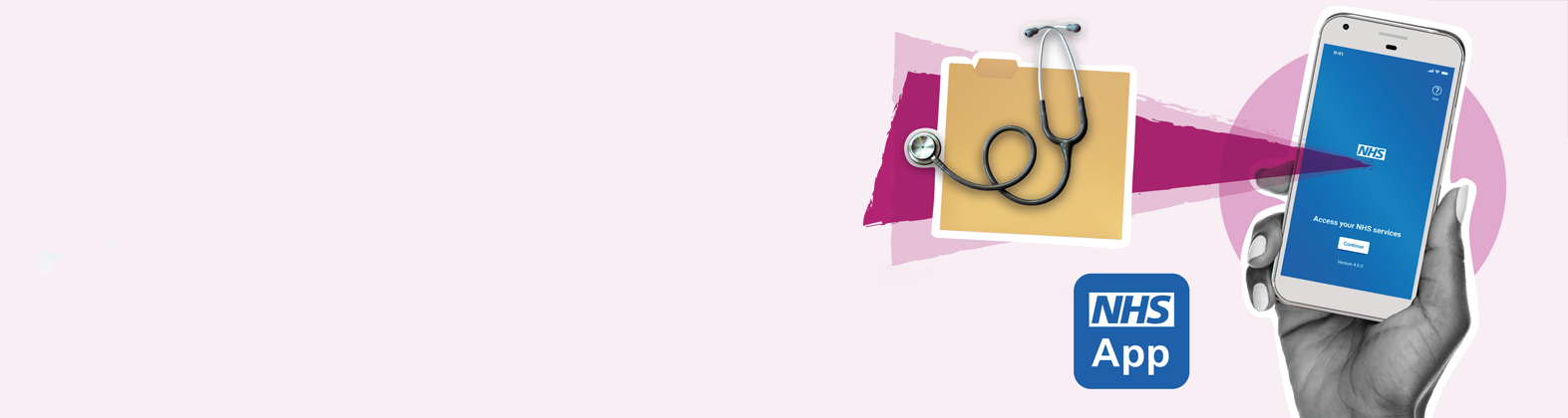 Using the NHS App to access GP health records promo graphic Using the NHS App to access GP health records promo graphic