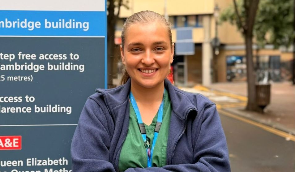 Portrait of  Aimilia Zampeli, highly specialist occupational therapist in A&E.