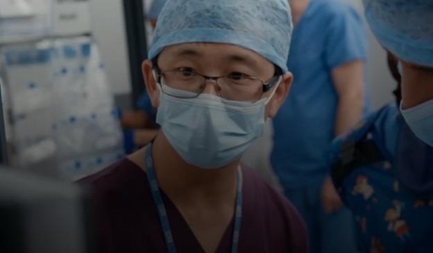 Kevin Tsang in operating theatre Photo of Kevin in operating theatre