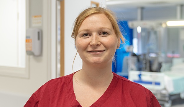 Portrait of Sara Logan, major trauma ward matron at St Mary's Hospital