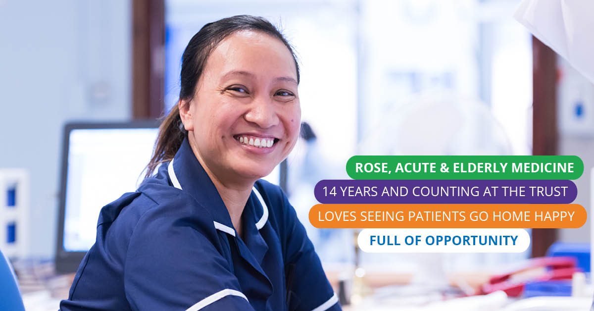 Rose who works in acute and elderly medicine