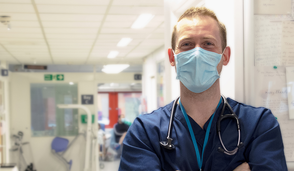 Portrait of Dr George Peck, consultant geriatrician, major trauma unit