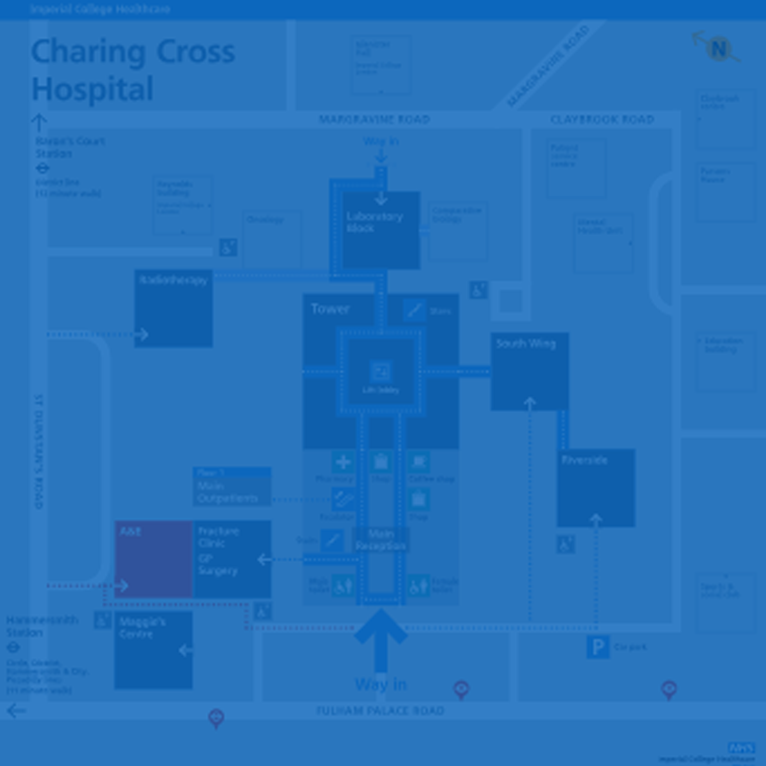 Charing Cross site map