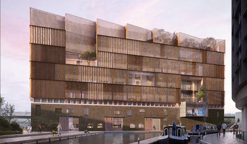 View of the new Fleming Centre from Paddington Basin