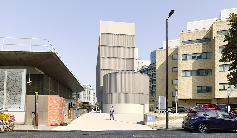 Architect's impression of external view of Fleming building