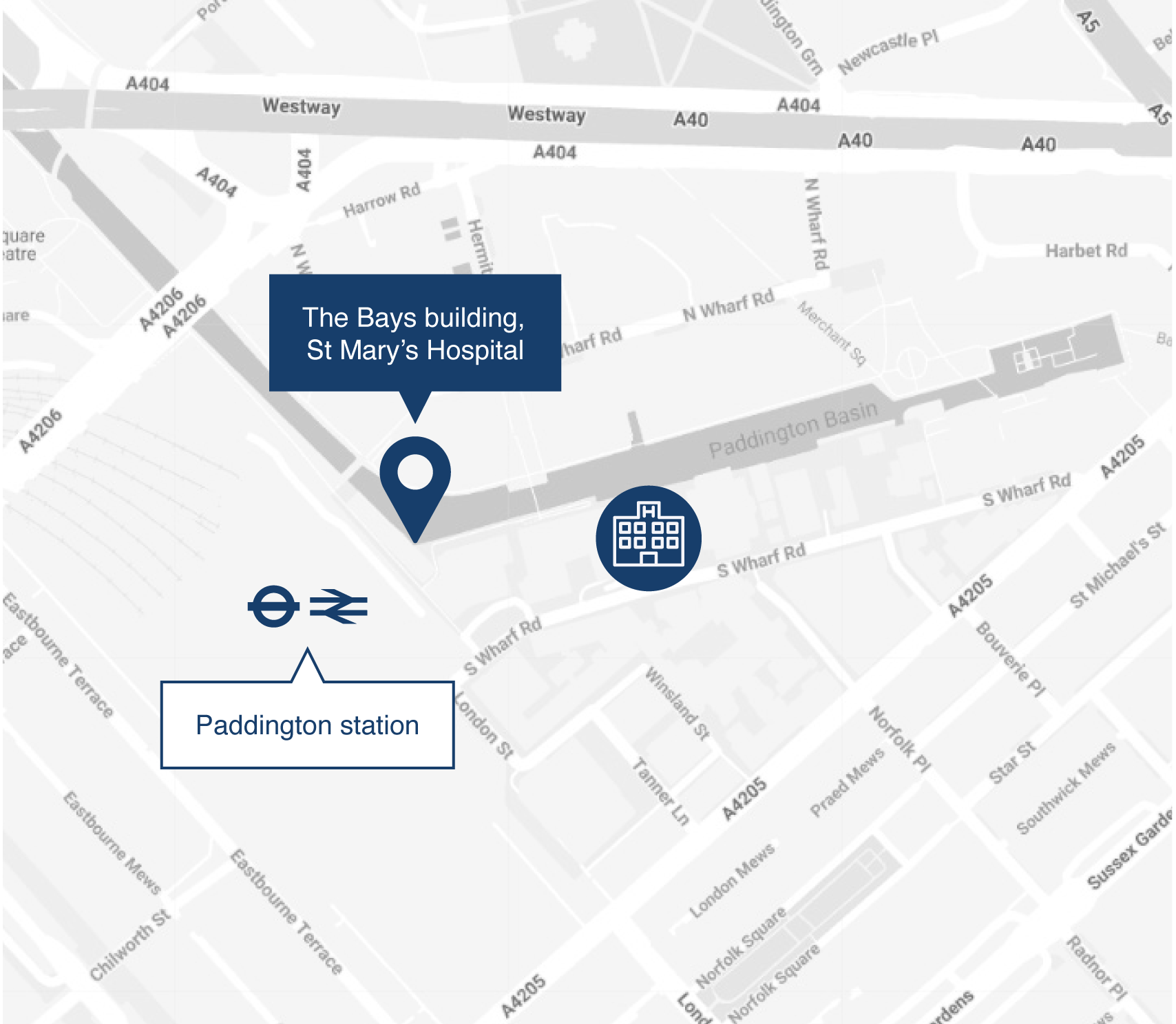 How to find the Fleming Centre consultation space - map image