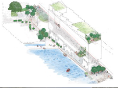 Architect's impression of Fleming building's outside space