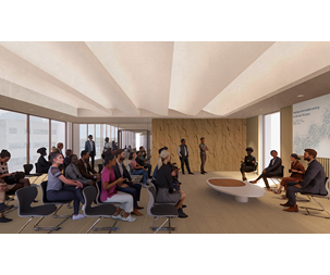 Fleming building architecture's side view plan