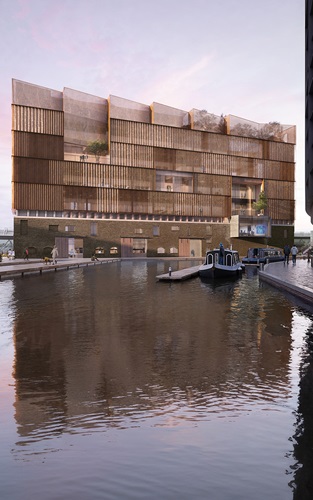View of the new Fleming Centre from Paddington Basin