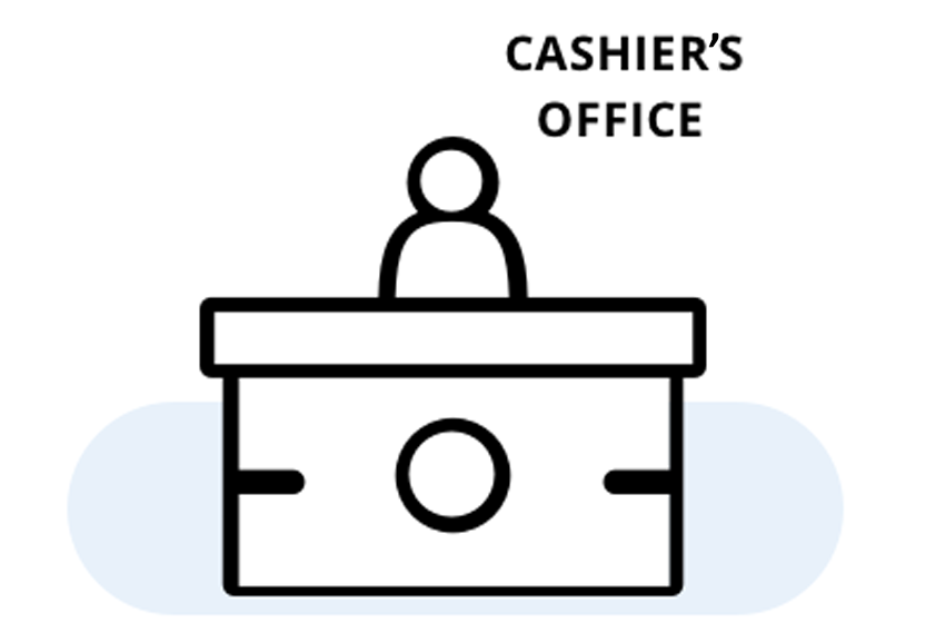 Cashier's office graphic