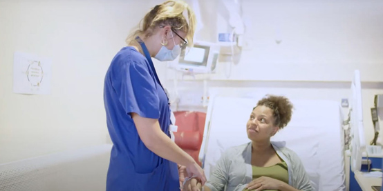 Photo of nurse with patient Photo of nurse with patient