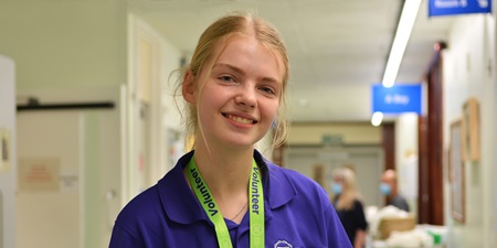 Photo of female Imperial Health Charity volunteer