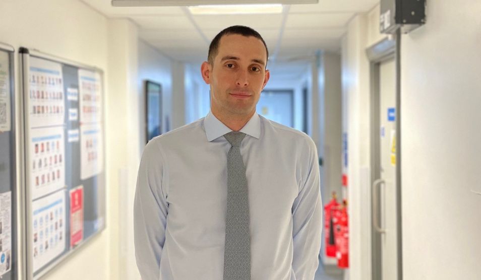 Portrait of Joshua March, general manager for our Trauma Directorate at Imperial College Healthcare.