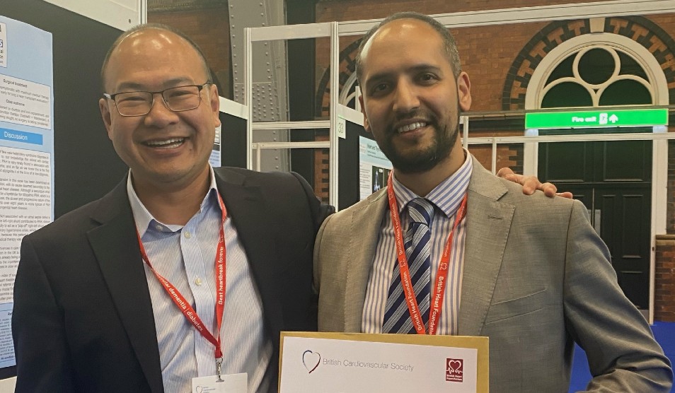 Dr Fu Siong Ng and Dr Arunashis Sau receiving award