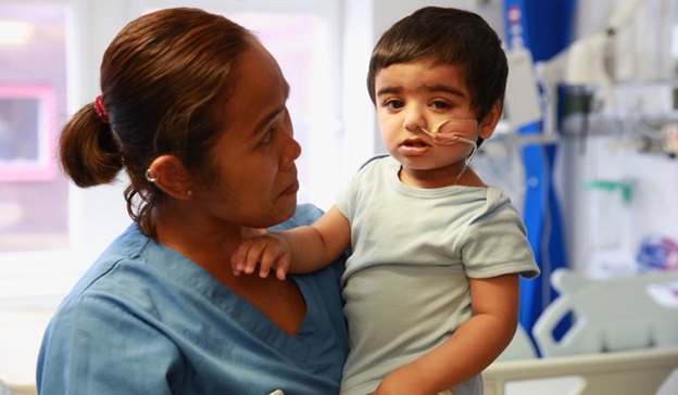 Nurse with a child