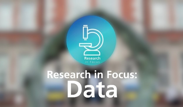 The words "Research in Focus: Data" over a blurred photo of Hammersmith Hospital