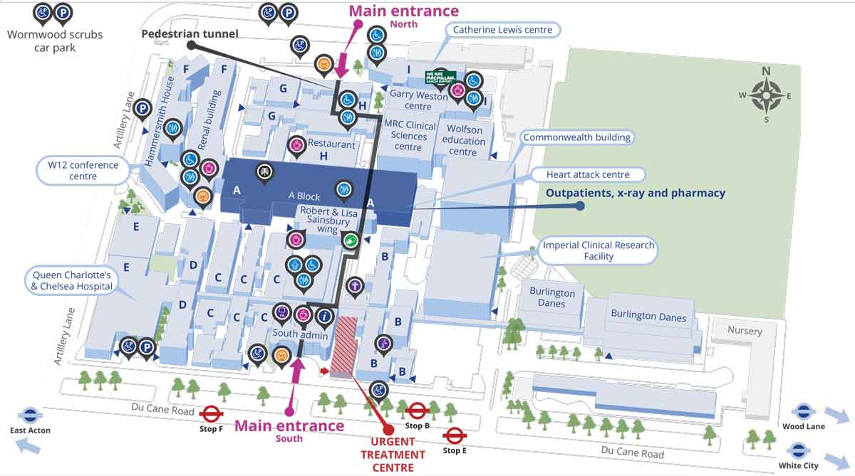 Hammersmith Hospital map