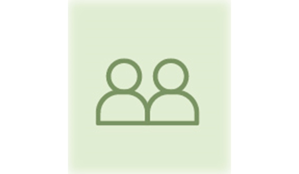Two person profile symbol