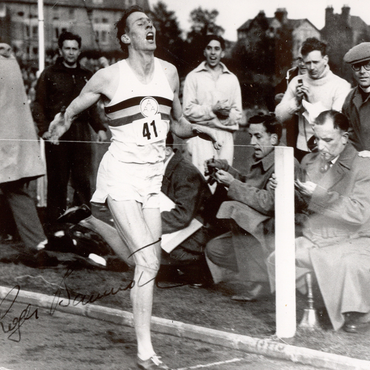 Roger Bannister runs the first ever 4-minute mile