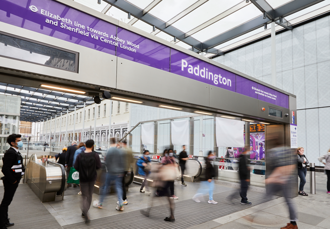 Photo of Elizabeth line signage at Paddington station