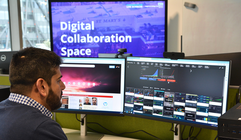 Interior photo of Digital Collaboration Space