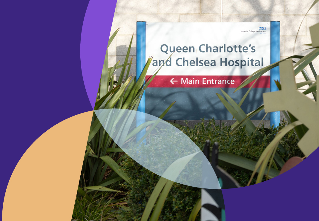 Queen Charlotte's & Chelsea Hospital sign