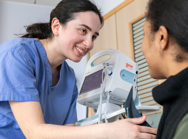 Nurse talking to a patient