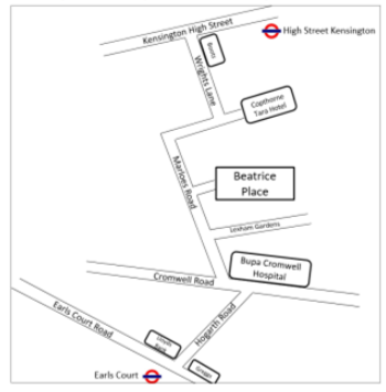 St Mary Abbots map