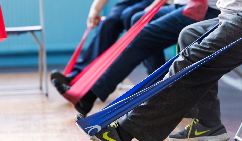 Cardiac rehabilitation class at Charing Cross Hospital 