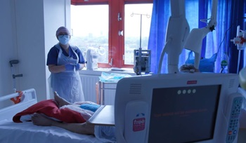 Nurse in critical care unit