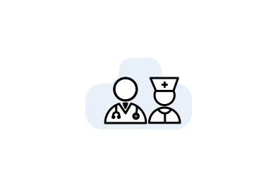 Doctor and nurse graphic