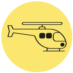 Helicopter graphic icon