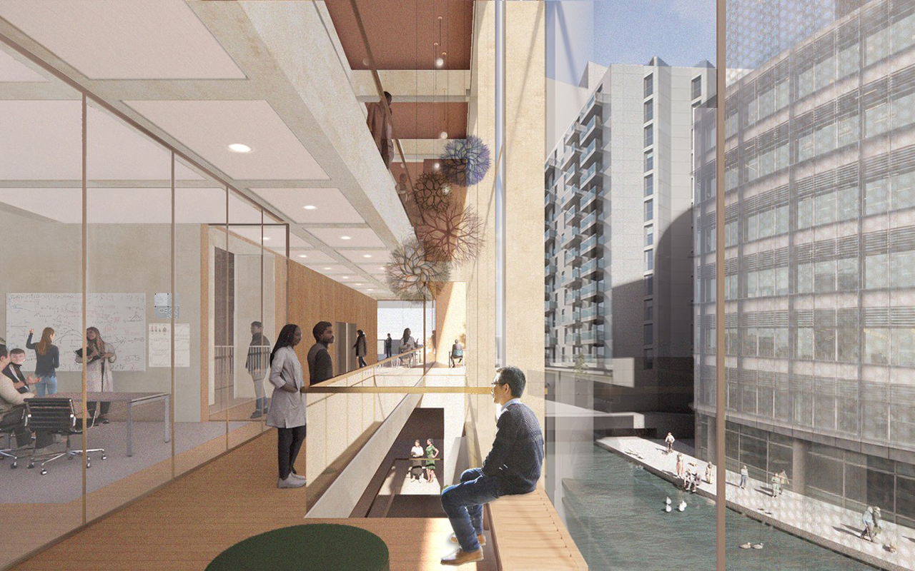 Sketches of the public areas of the Fleming Centre