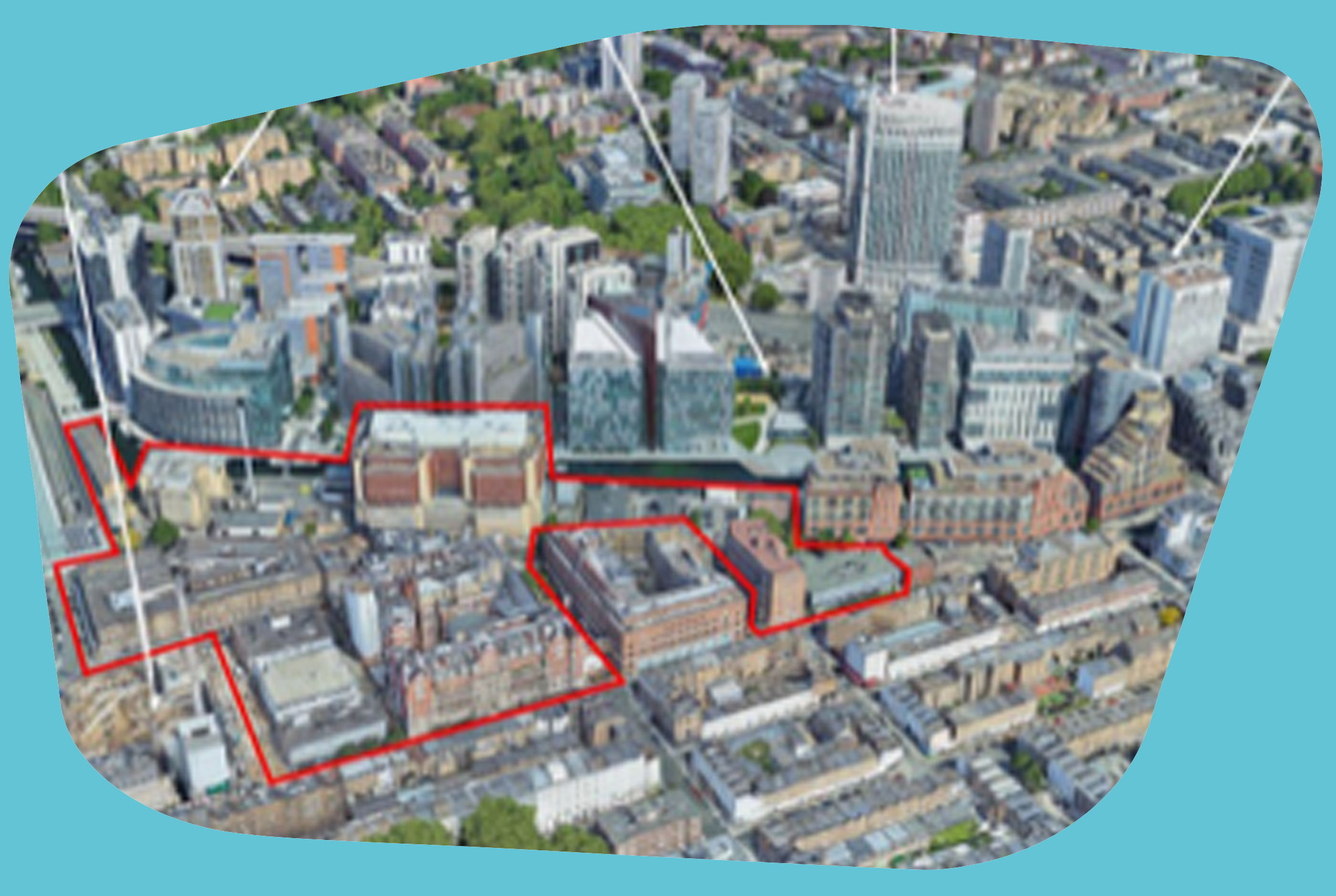 Overview of the St Mary’s site, with redline boundary