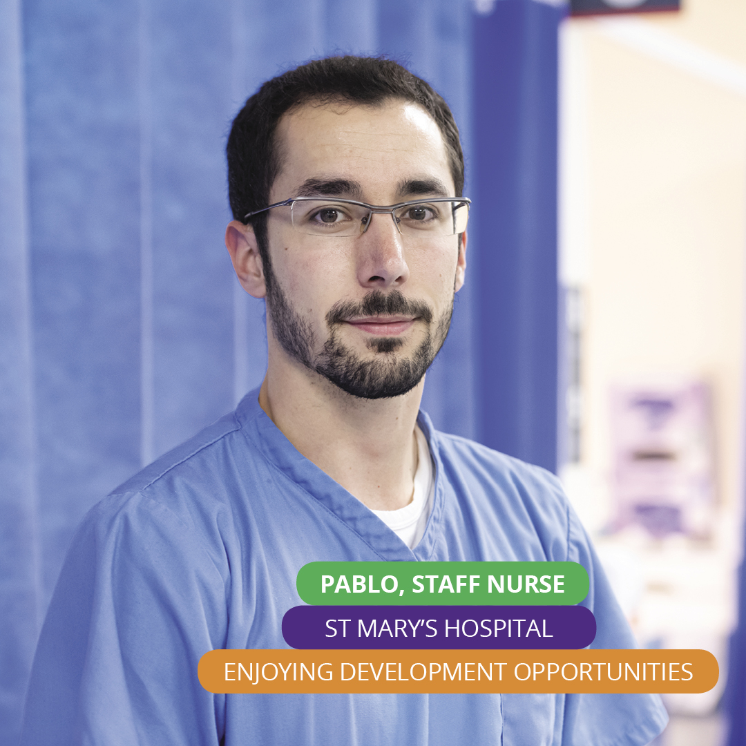 emergency nurses Pablo in scrubs